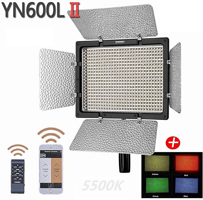 YONGNUO YN600L II LED 카메라 조명 600 구 LED 5500K 단색 보조 카메라 보조 조명 AC 전원 어댑터 포함