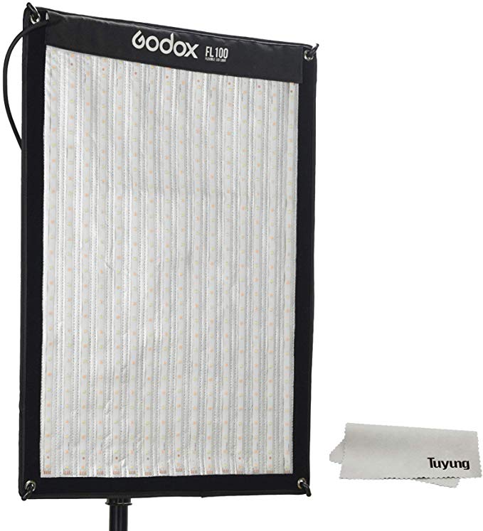 Godox FL100 100W 유연한 LED 비디오 라이트 롤 크로스 램프 + 리모콘 + APP있는