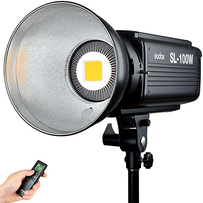 Godox SL-100W 비디오 라이트 LED 스튜디오 조명 5600 ± 300K 리모컨 Bowens 마운트 스튜디오 촬영