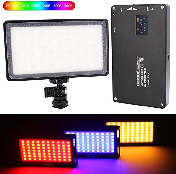 Koolehaoda 카메라 RGB LED 비디오 라이트 패널 컬러 CRI 96 + / TLCI 98+ 바이 컬러 2500-8500K 디 밍이 가능한 함께 C 형 