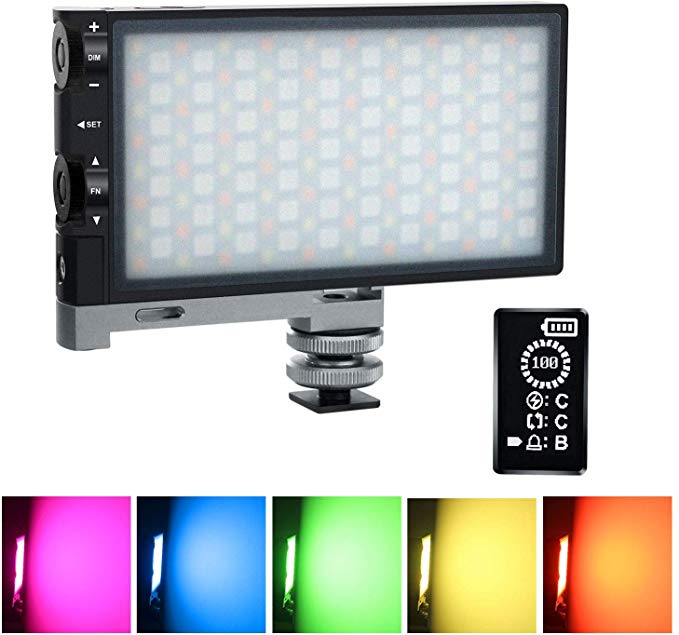 LED 촬영용 라이트 비디오 라이트 무단계 조광 CRI96 + 2500K-8500K 색온도 변환 보조광 촬영 조명 촬영 장비 소형 경량 tiktok / SNS /