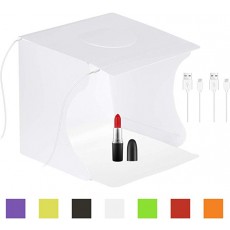 Neewer 휴대용 포토 스튜디오 상자 보석과 소품 촬영용 축소 촬영 스튜디오 박스 부스 촬영 텐트 키트 (2x20 LED 라이트 / 7 색 배경 / USB 전원