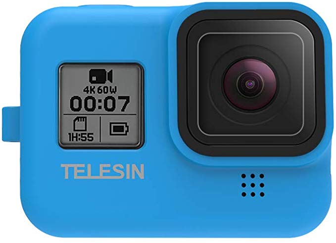 TELESIN Gopro hero8 전용 카메라 실리콘 케이스 보호 커버 보호 케이스 HD 액션 카메라 용 초 耐磨 전면 보호 소프트 커버 범퍼 케이스 gopro