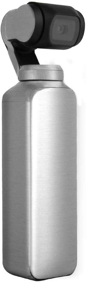 DJI OSMO POCKET (삼투압 포켓) 보호 커버 스킨 방수 PVC 스티커 메탈릭 텍스처 가공 보호 케이스 (실버) 실버