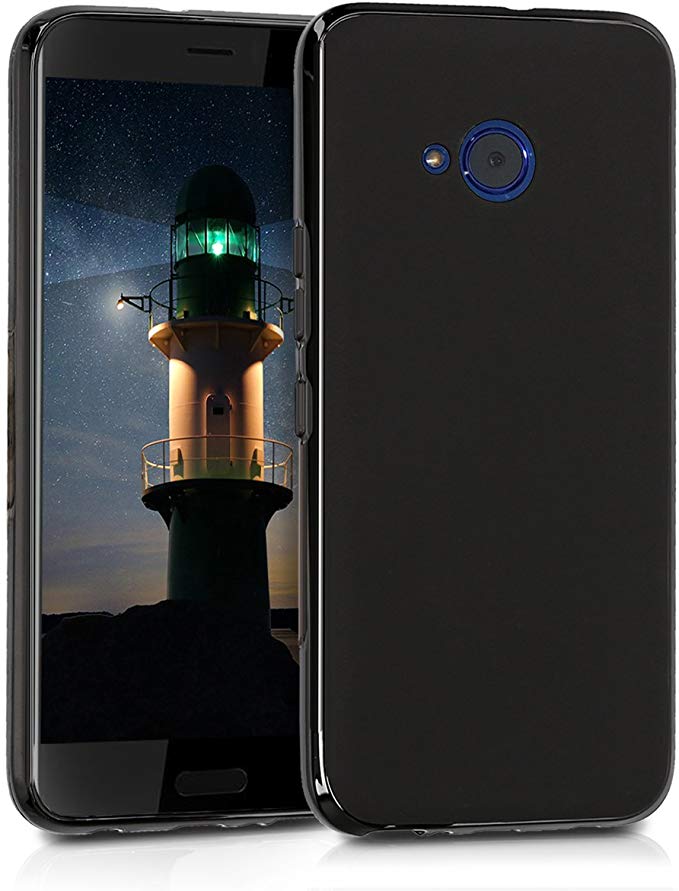 kwmobile HTC U11 Life 케이스 - 스마호카바 - 휴대 보호 케이스 흑색 매트 흑색 매트