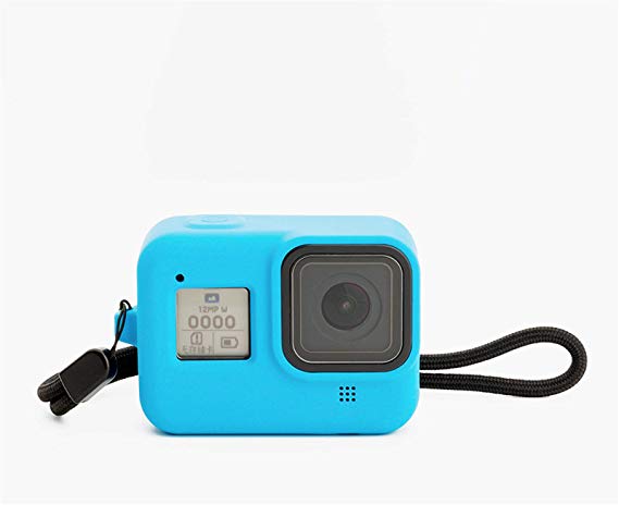 LICHIFIT GoPro 8 케이스 gopro hero 8 카메라 커버 실리콘 케이스 흠집 방지 전면 보호 내충격 블루 블루