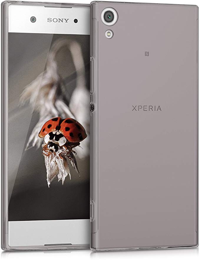 kwmobile Sony Xperia XA1 케이스 - 스마호카바 - 휴대 보호 케이스 흑색 / 투명 소니 엑스 페리아 흑색 / 투명