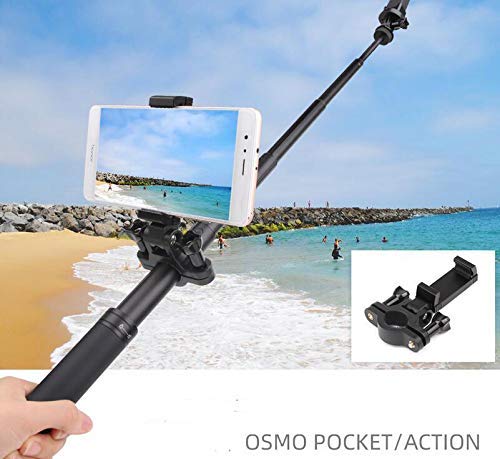 Taoric Gopro Hero 8 7 6 / DJI OSMO action / OSMO POCKET 지원 전화 클립 연장로드 모바일 고정 브래킷