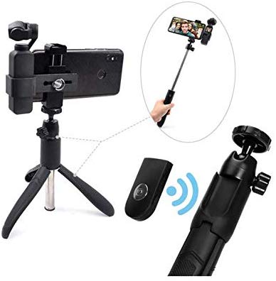 Taoric DJI OSMO Pocket 대응 셀카 봉 삼각대 고정 브래킷 휴대 전화의 고정 브래킷 360도 셀카 막대기 폭 42mm~86mm의 휴대 전화에 대응