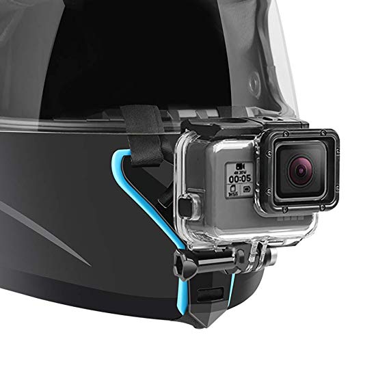 GoPro Hero 7 (2018) 6 5 4 3 Hero Black, Session, Xiaomi Yi, SJCAM와 호환 오토바이 헬멧 친 스트랩 마운트