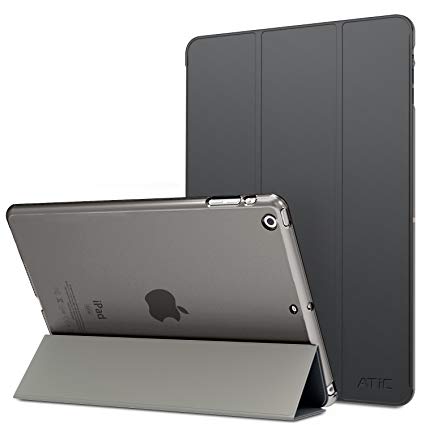 iPad Air 케이스 - ATiC Apple iPad Air (iPad 5 2013)에 세 접는 반투명 초박형 경량 형 스탠드 케이스 자동 슬립 기능 지원 Sp