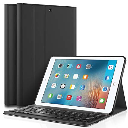 KuGi iPad 9.7 2017 키보드 전용 Bluetooth 키보드 케이스 스탠드 기능 커버 Apple iPad 9.7 인치 2017 모델 무선 일체형 분리형