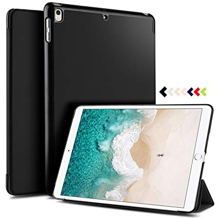 IVSO iPad Pro 10.5 케이스 [IVSO] 오리지널 iPad Pro 10.5 전용 보호 케이스 세 개 절 스탠드 기능이 내장 개폐식 초박형 초경량 전면