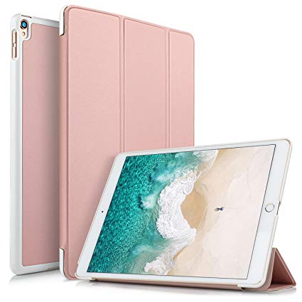 Apple iPad Pro 10.5 케이스 [IVSO] 오리지널 iPad Pro 10.5 전용 PU 가죽 커버 세 개 절 자동 슬립 스탠드 기능이 내장 개폐식 초