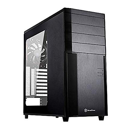 SilverStone Kublai 시리즈 Micro-ATX PC 케이스 블랙 + 윈도우 SST-KL04B-W