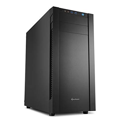 Sharkoon ATX 대응 PC 케이스 챔버 구조 케이블없이 전면 패널 블랙 SHA-S25-VBK 일본 정규 대리점 상품