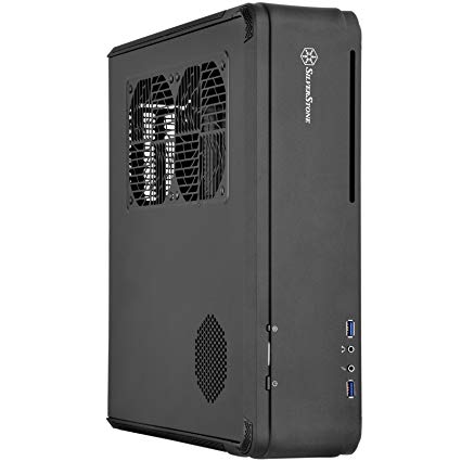 SilverStone FORTRESS 시리즈 Mini-ITX 대응 PC 케이스 수직 수평 대응 알루미늄 유니 바디 프레임 블랙 SST-FTZ01B