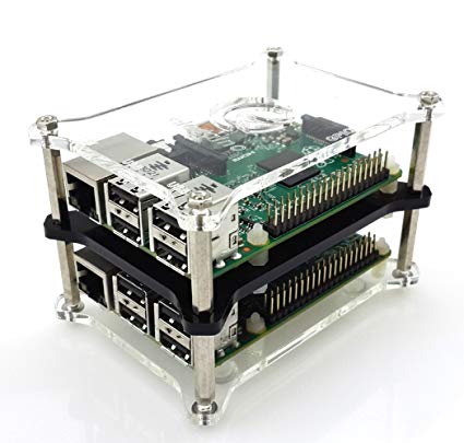 Eleduino Raspberry Pi 2 Model B 아크릴 케이스 블랙 (2 층)