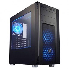 오우루텟쿠 FSP 제 PC 케이스 미들 타워 케이스 Blue LED FAN 부착 사이드 아크릴 패널 1 년 보증 블랙 CMT230