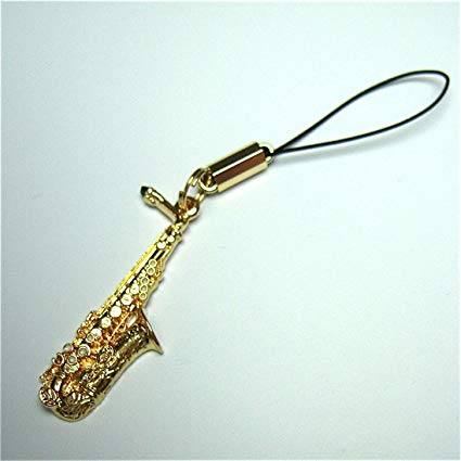 세루마빠리 마크 VI 알토 색소폰 (색소폰) 핸드폰 줄 골드 Selmer (Paris) Mark VI Alto Saxophone Cell Phone Strap