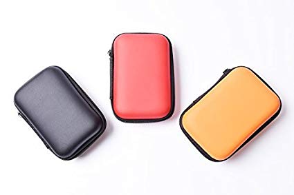 히로게하네 이어폰 지갑 소품 수납 포켓 휴대 편리한 케이스 여행 전용 보호 케이스 블랙 레드 오렌지