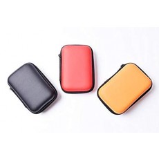 히로게하네 이어폰 지갑 소품 수납 포켓 휴대 편리한 케이스 여행 전용 보호 케이스 블랙 레드 오렌지