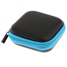 [노 브랜드 상품] 이어폰 동전 열쇠 용돈 용 미니 상자 케이스 수납 가방 파우치 지갑 5 색 - 블루
