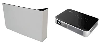 【Amazon.co.jp 한정】 QUMI 프로젝터 Q38 블랙 + 스마트 스크린 세트 모델 (600 루멘 / 풀 HD / Wi-Fi / HDMI) Q38-BK-A 블랙