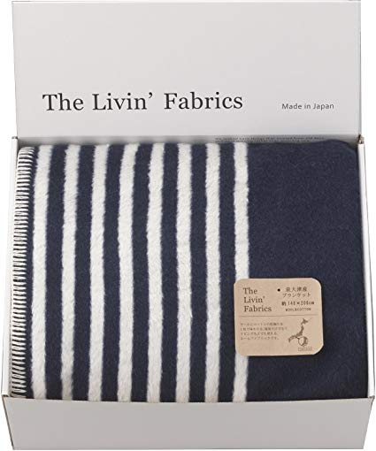 The Livin 'Fabrics 이즈미 오츠 산 양면 담요 네이비 LF83200 / NV