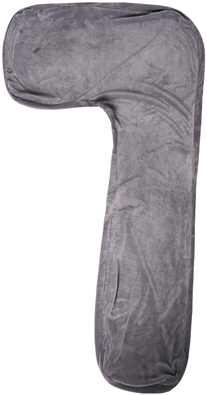 AngQi 안아 베개 커버 겨울용 커버 정렬 커버 드립 베개 커버 허리 베개 7 자형 엔젤 베개 커버 세탁 (그레이)