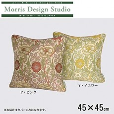 川島 織物 세루 콘 Morris Design Studio 핑크 앤 로즈 등이 쿠션 커버 45 × 45cm LL1718 P 핑크
