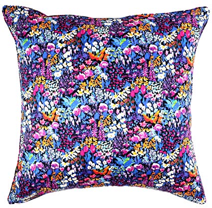 FLORET LONDON [LIBERTY PRINT 리버티 프린트를 사용한 쿠션 커버 45 × 45cm 소형 화가 스 메도우 네이비