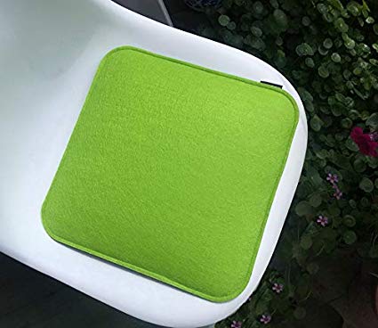시트 쿠션 방석 (봄의 녹색 + 밝은 회색, 35x35cm)