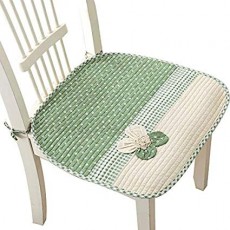 Batreetek 방석 의자 용 목화 직물로 만들어진 시트 쿠션 커버 4 장 세트 다용도 의자 용 사무실 쿠션 식당 의자 용 45 * 47cm (초록)