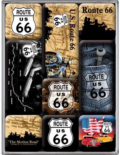 국도 66 Route 66 Map Set / 자석 세트