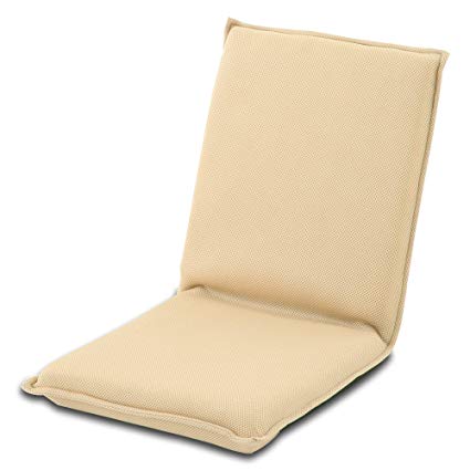 【경량 컴팩트하고 통기성이 좋은 메쉬 소재】 좌석 의자 접이식 안락 의자 각도 조절 베이지