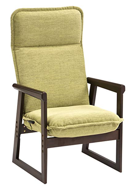 Select chair hidamari (셀렉트 의자 양지) 브라우니 그린 L 사이즈 나무 팔꿈치 브라운