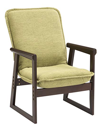 Select chair hidamari (셀렉트 의자 양지) 브라우니 그린 M 사이즈 나무 팔꿈치 브라운