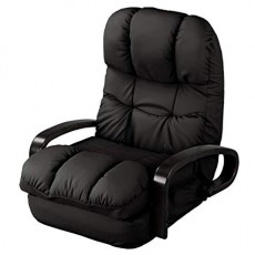 고급 안락 의자 팔걸이 좌석 의자 볼륨 로우 타입 하이 〔자리면 2 개 부러 유형] 블랙