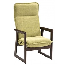 Select chair hidamari (셀렉트 의자 양지) 브라우니 그린 L 사이즈 나무 팔꿈치 브라운