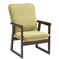 Select chair hidamari (셀렉트 의자 양지) 브라우니 그린 M 사이즈 나무 팔꿈치 브라운