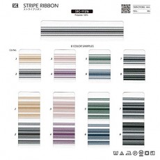 SHINDO STRIPE RIBBON 스트라이프 리본 현물있는 샘플 번호부 SIC-1126,27