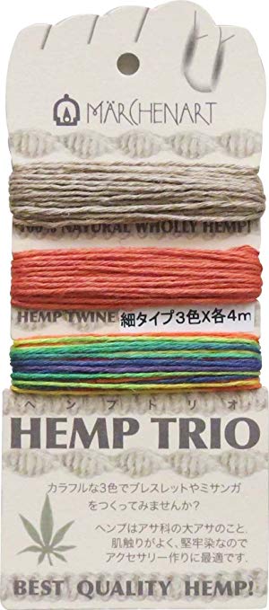 동화 아트 삼실 HEMP TRIO 내용 Col.254 레인보우 3 색 각 4m