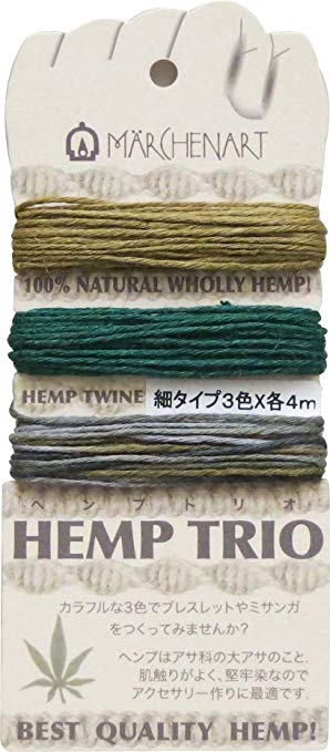 동화 아트 삼실 HEMP TRIO 내용 Col.255 그린 테라피 3 색 각 4m