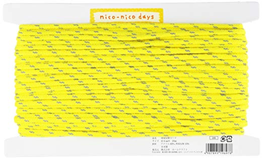 nico-nico days 재귀 반사 코드 5mm 폭 25m 板巻 옐로우 NC-66