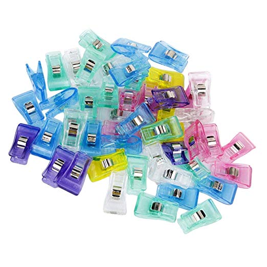 바느질 용품 임시 고정 클립 혼합 색깔 편리한 상품 50 개들이 플라스틱 공예품