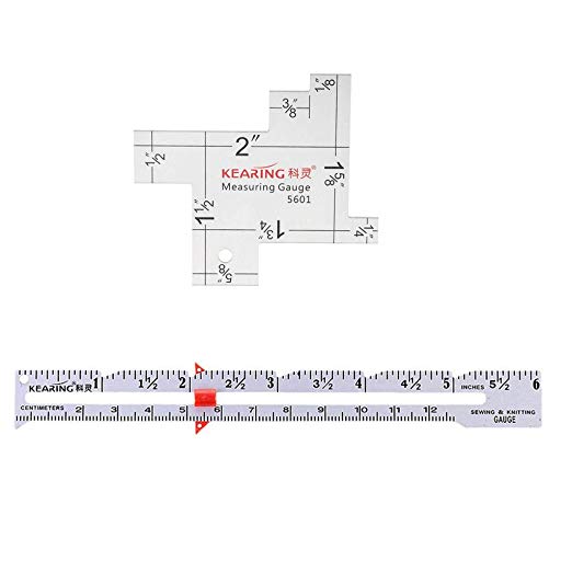봉합 측정 게이지 퀼트 눈금자 + 미니 측정 게이지 임페리얼 스케일