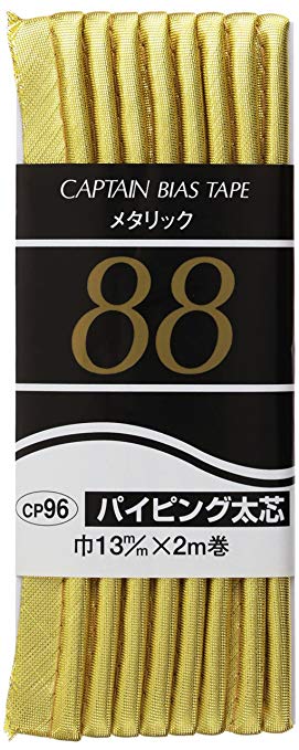 CAPTAIN88 메탈릭 88 파이핑 太芯 폭 13mm × 2m 권 col.G CP96-2303