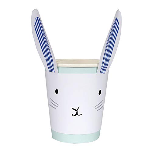 Meri Meri (메리메리) 일회용 컵 화이트 직경 약 8cmx14cm BUNNY CUPS 166969 (45-3111) 12 개들이