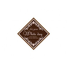 코타 (Cotta) 스퀘어 피크 화이트 데이 블랙 핑크 2.3 × 2.3cm 71694 100 장
